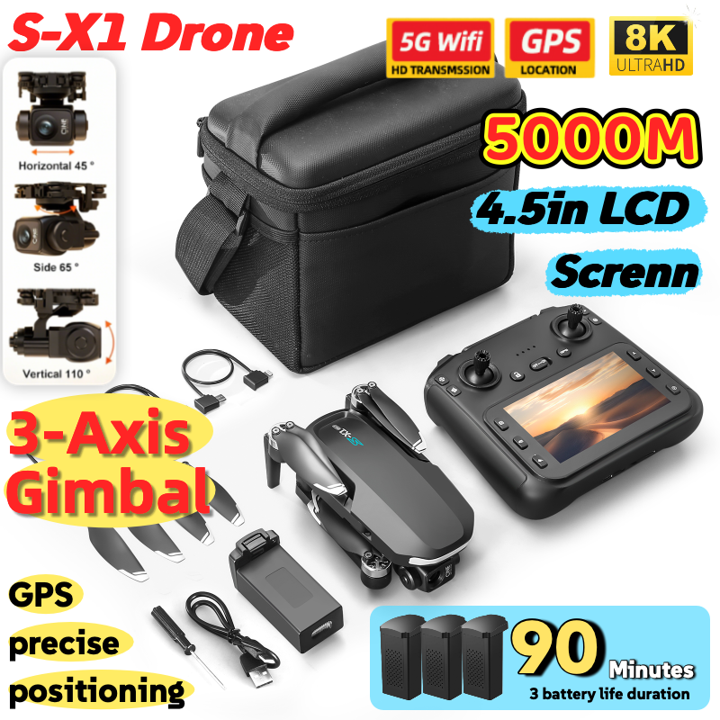 S-X1 MAX GPS Drone with 3-Axis - Drone Gimbal 3 Axis review and price