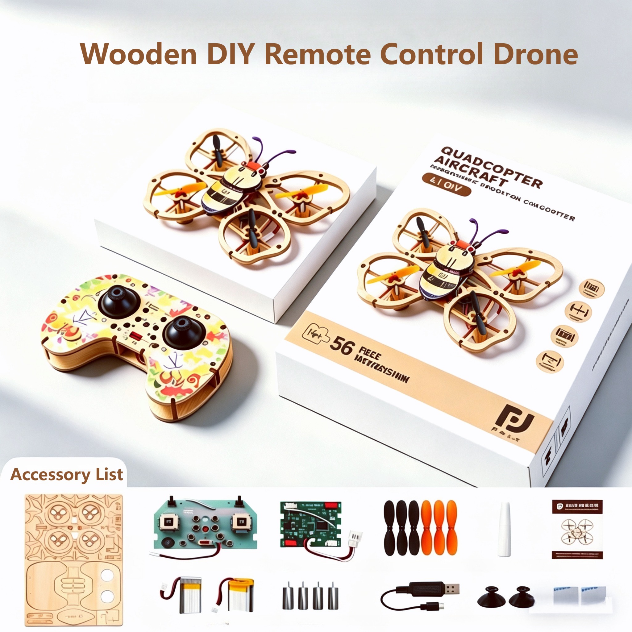 2026 New Wooden DIY Assembled  - Drone Gimbal Controller review and price