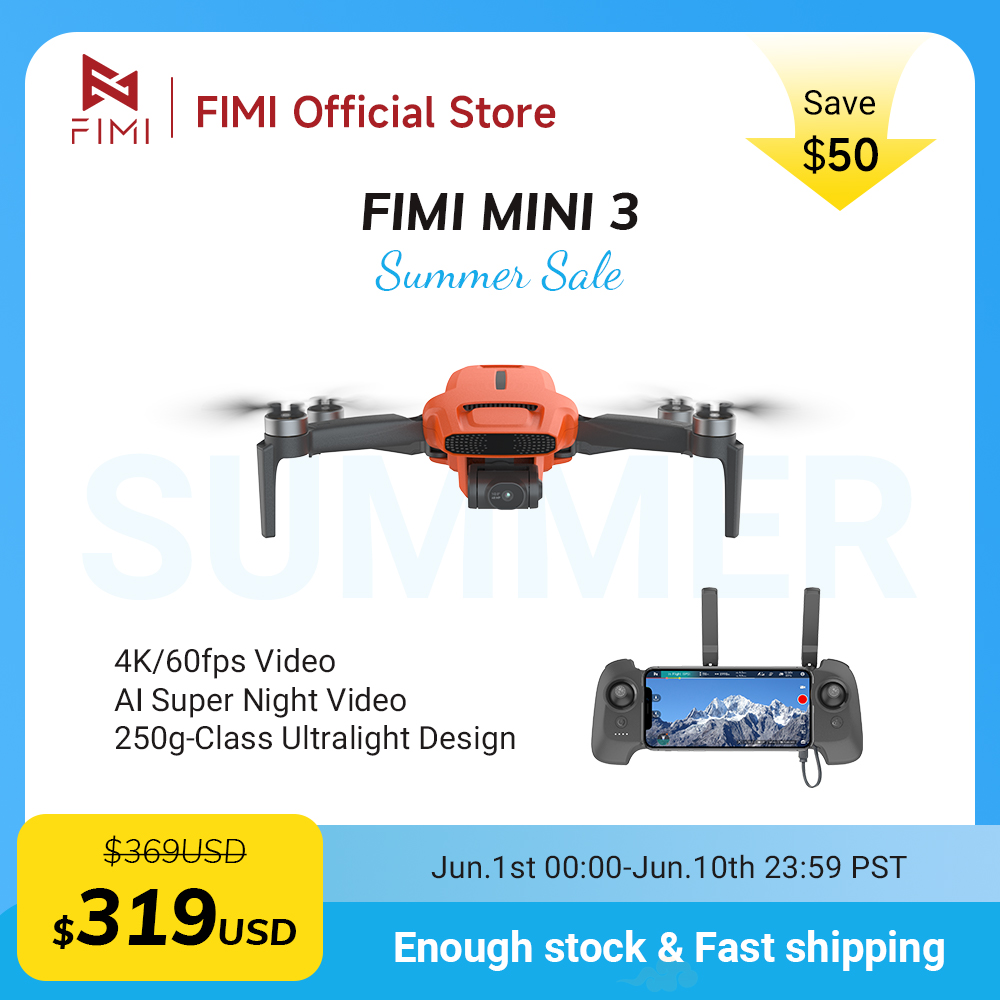 FIMI MINI 3 Camere drone 4K 60 - Drone Gimbal 3 Axis review and price