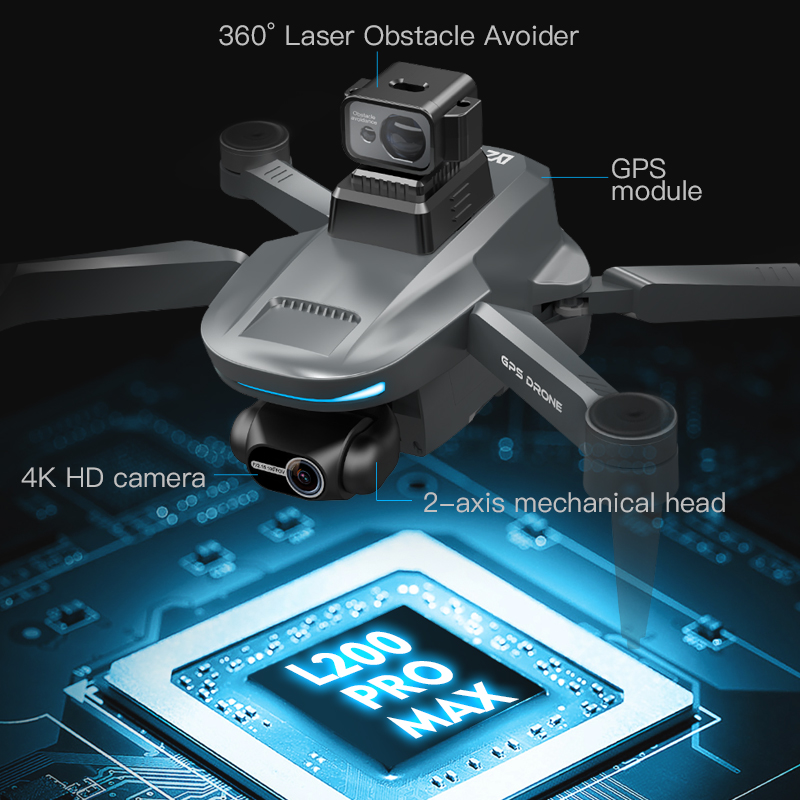 L200 Pro MAX GPS Drone 4K Prof - Drone Gimbal 2 Axis review and price