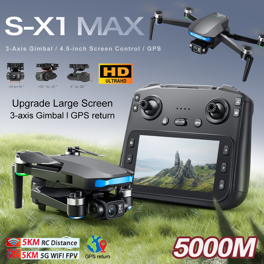 New S-X1 MAX Drone GPS 8K Prof - Drone Gimbal 3 Axis review and price