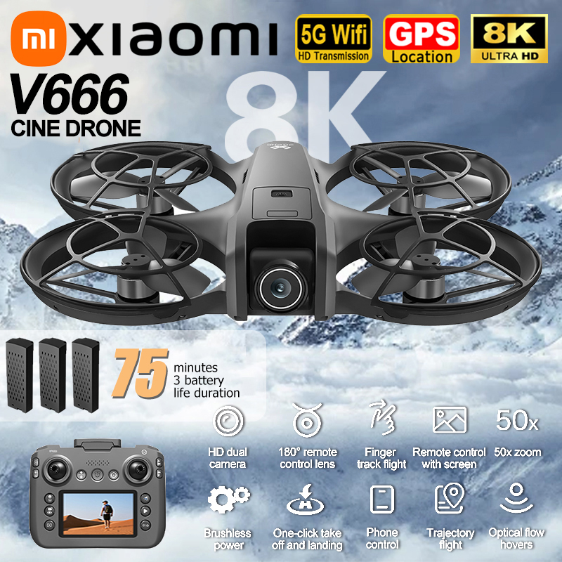 Xiaomi V666 Drone 8K Aerial HD - Drone Gimbal 3 Axis review and price